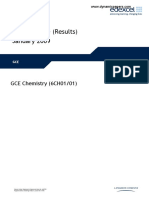 Mark Scheme (Results) January 2009: GCE Chemistry (6CH01/01)