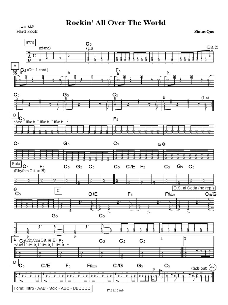 Rockin' All Over the World 2 Song Recordings Produced Songs Written