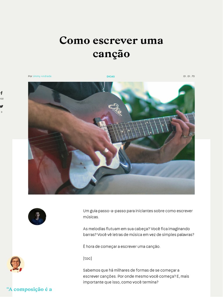 Como Escrever Uma Canção | PDF | Músicas | Tempo