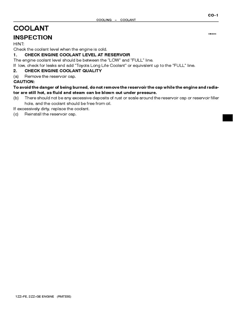 Coolant Inspection PDF