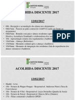 Acolhida Discente 2017