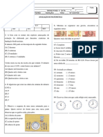 Prova de Matematica 1ª Bimestre 2017