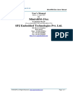 Miniarm-23Xx SPJ Embedded Technologies Pvt. LTD.: User'S Manual