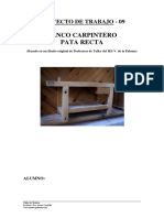 09 Proyecto Trabajo Planos Banco Carpintero Pata Recta Madera