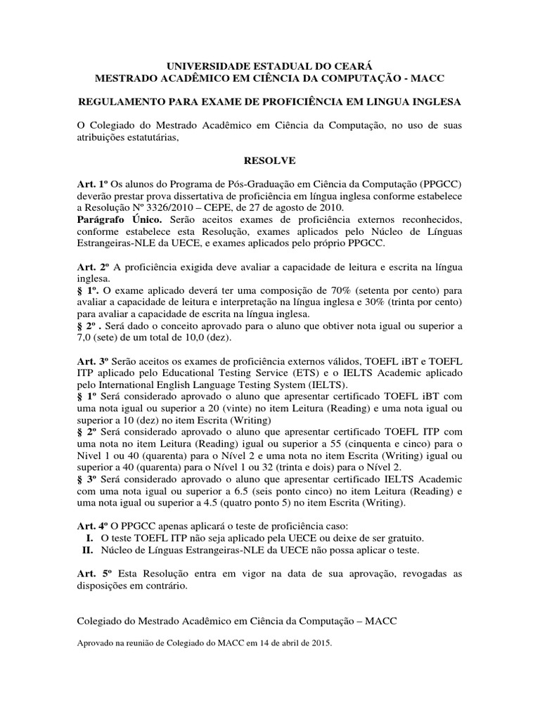 IFTM lança edital para Exame de Proficiência em Língua Estrangeira