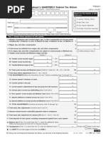 Employer's QUARTERLY Federal Tax Return: Report For This Quarter of 2007