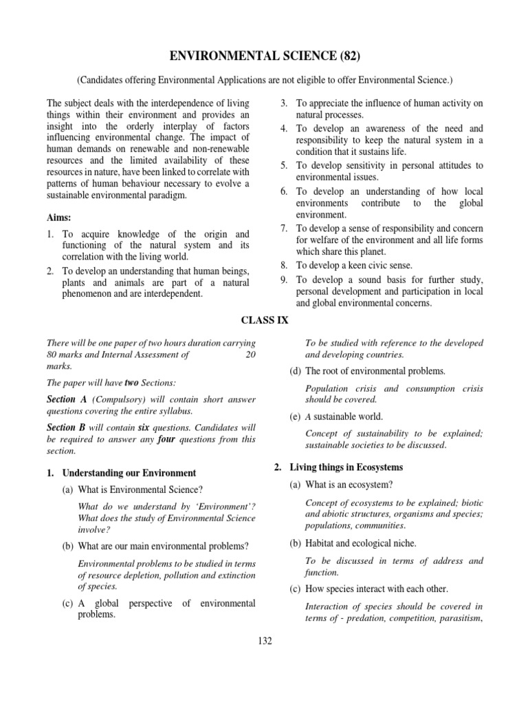 .Environmental Science | PDF | Agriculture | Sustainability