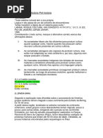 Exercícios de História Pré