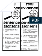 Sentence Starters