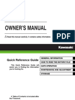 2015 Kawasaki W800 Owner Manual