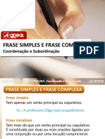 Frase Simples Complexa Coord Subord