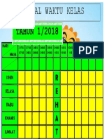 Template Jadual Waktu Kelas