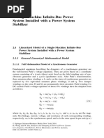 A Single-Machine in Finite-Bus Power System Installed With A Power System Stabilizer