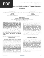 Download Review of Design and Fabrication of Paper Shredder Machine  by International Journal of Innovative Science and Research Technology  SN373431537 doc pdf