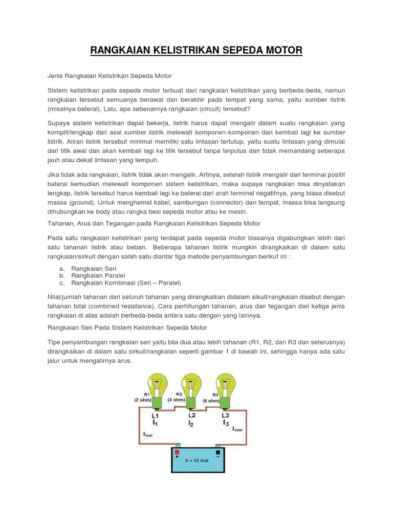 Rangkaian Kelistrikan Sepeda Motor Pdf