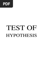 Test Of: Hypothesis