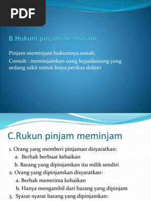 Pinjam Meminjam Menurut Kaidah Islam Pdf