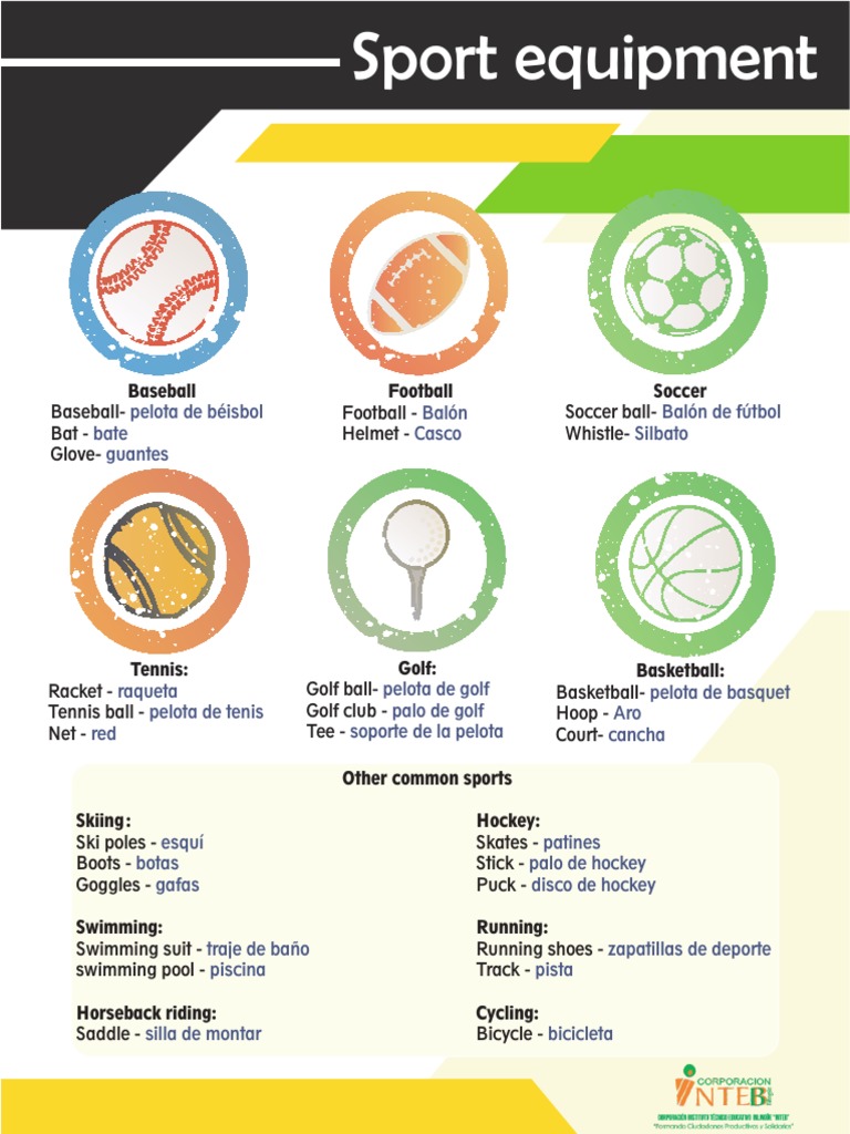 Sport Equipment Vocabulary
