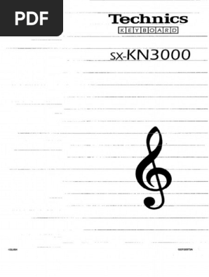 Technics Kn3000 User Manual