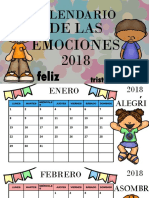Calendario 2018 EDITABLE Trabajamos Las Emociones