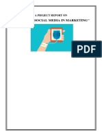 "Impact of Social Media in Marketing": A Project Report On