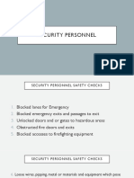 Security Personnel Report (Prelim)