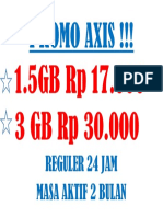 Promo Axis !!!: 1.5GB RP 17.000 3 GB RP 30.000