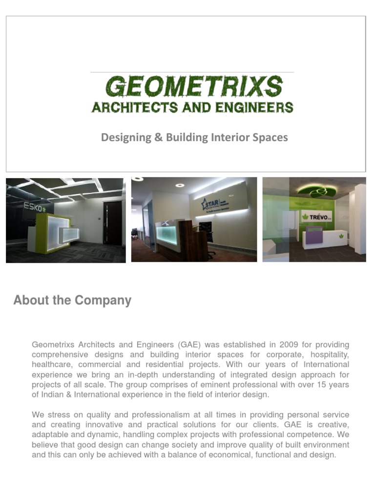 Interior Design for Diverse Sectors | PDF | Architect | Design