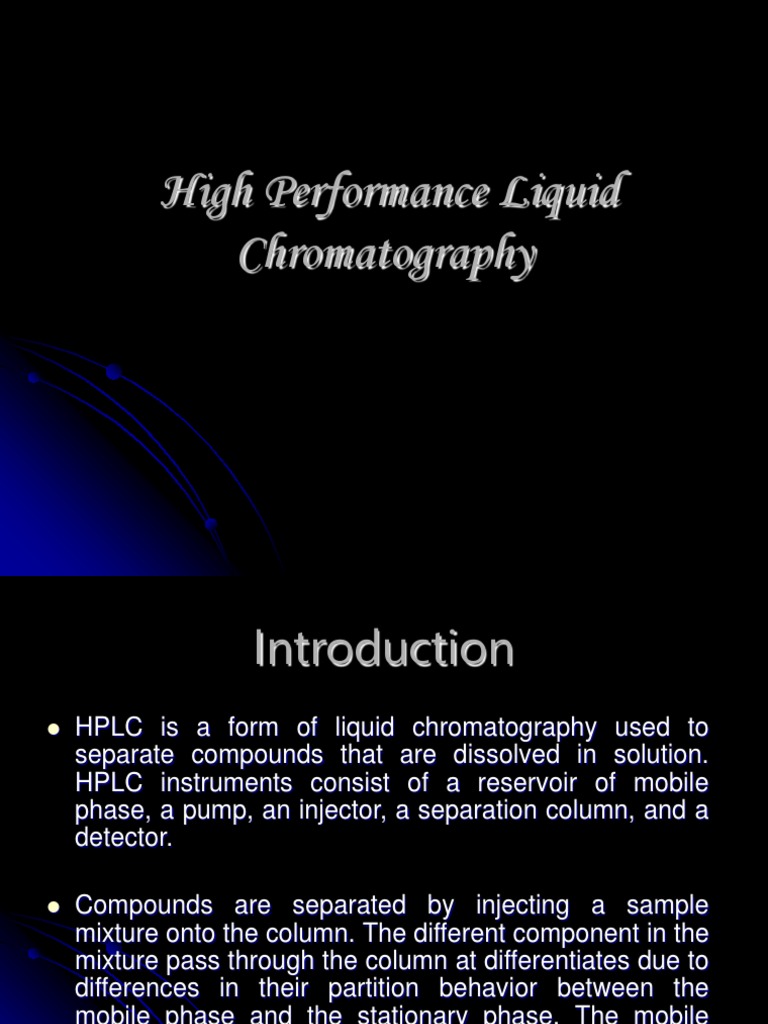 Understanding High Performance Liquid Chromatography | PDF | High ...