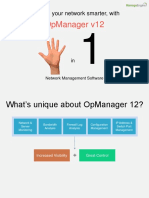 Opmanager V12: Manage Your Network Smarter, With