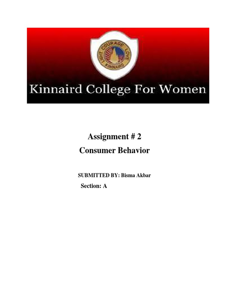 Assignment Consumer Behaviour Pdf