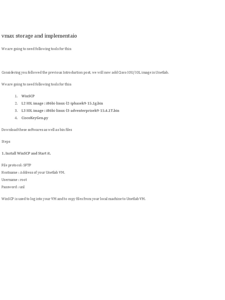 Setup Cisco IOL on Unetlab Guide | PDF | Computers