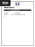 Abdul Basit: Personal Information