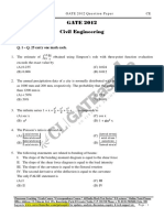 GATE 2012 CE Question Paper: Simpson's Rule, Annual Precipitation, Poisson's Ratio