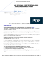 How To Find The Suitable Size of Cable & Wire - Examples