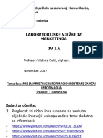 IV 1 A-Laboratorijske Vježbe Iz Marketinga