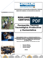 RM 873 Reglamento de Certificacion Tecnica y Humanística