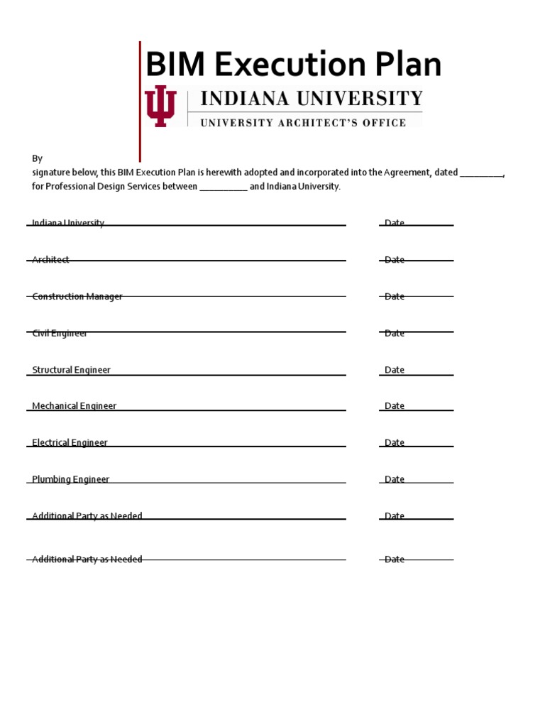 BIM Execution Plan for Indiana University | PDF | Building Information ...
