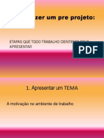 Como Fazer Um Pre Projeto