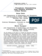 Observation Procedures Characterizing Occupational Physical Activities: Critical Review