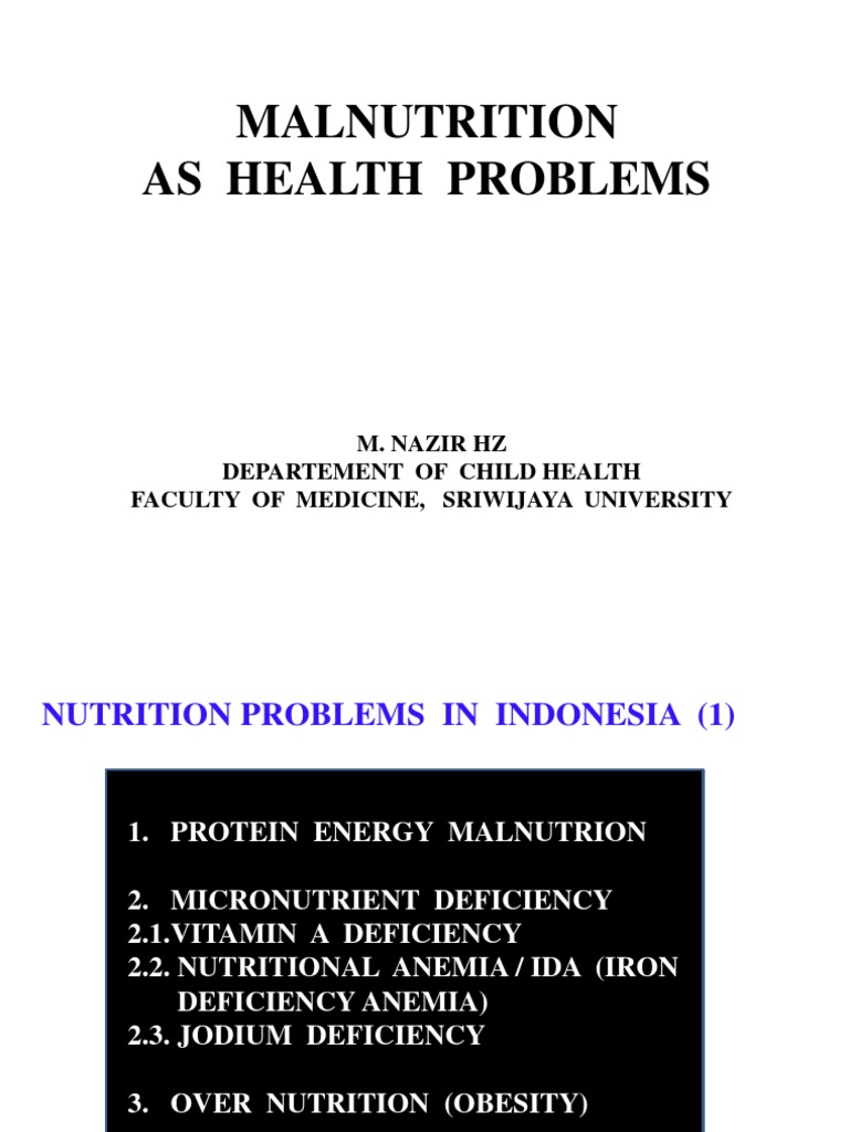 1malnutrition As Health Problem | PDF | Malnutrition | Diarrhea