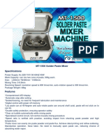 MT-1500 Solder Paste Mixer Machine Specs and Features