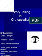 History Taking in Orthopaedics