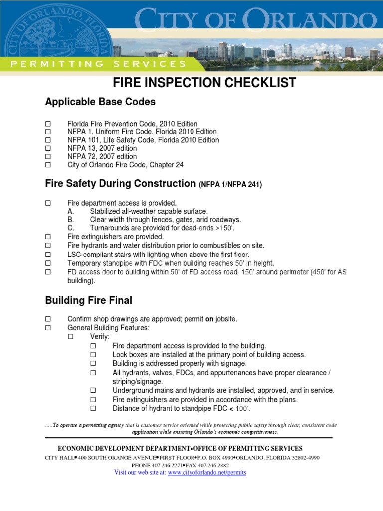 Fire alarm checklist | PDF, image size:768x1024