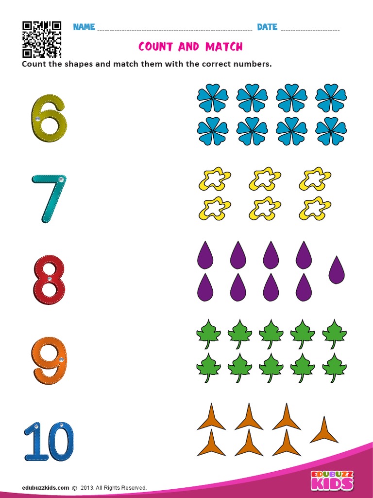 Count and Match Shapes Worksheet | PDF | Teaching Methods & Materials