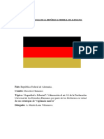 Posición Oficial de La República Federal de Alemania
