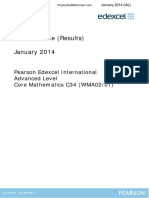 January 2014 (IAL) MS - C34 Edexcel