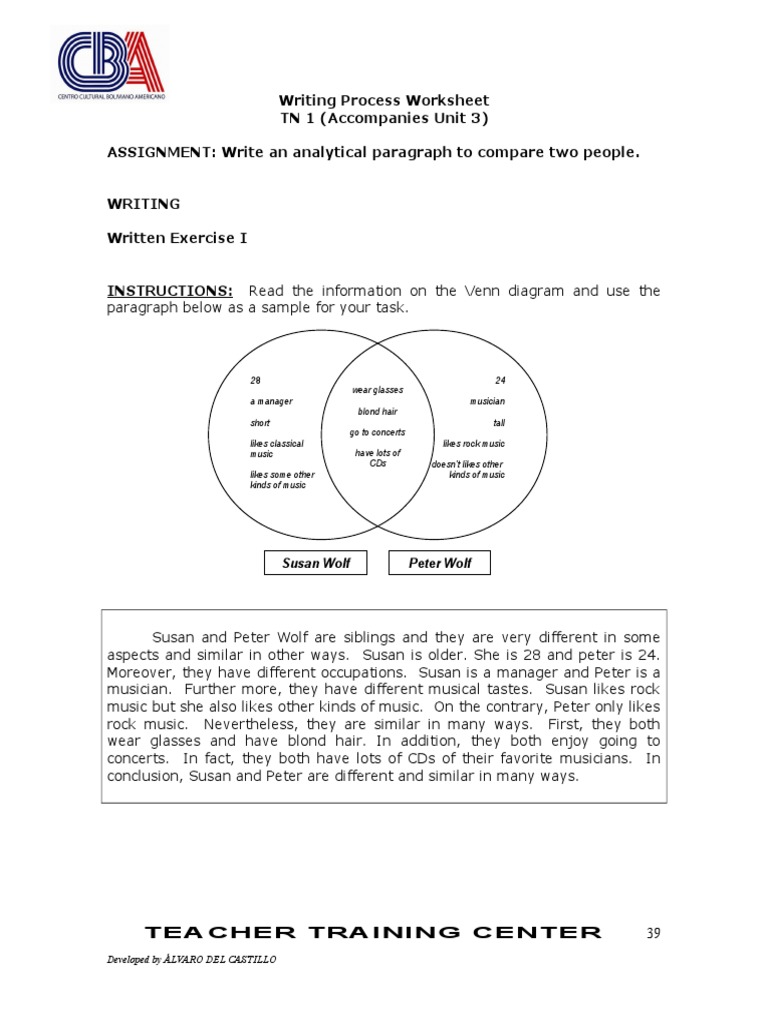 Writing Process Worksheet UNIT 3 TN1 | PDF