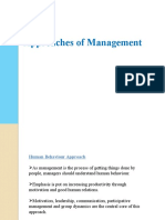 Approaches of Management