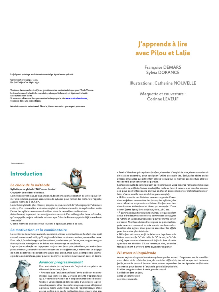 J Apprends A Lire Avec Pilou Pdf